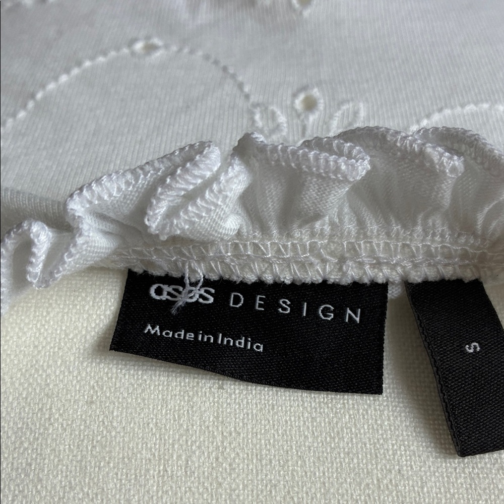 ASOS White Ruffle Trim Blouse - Picture 6 of 6
